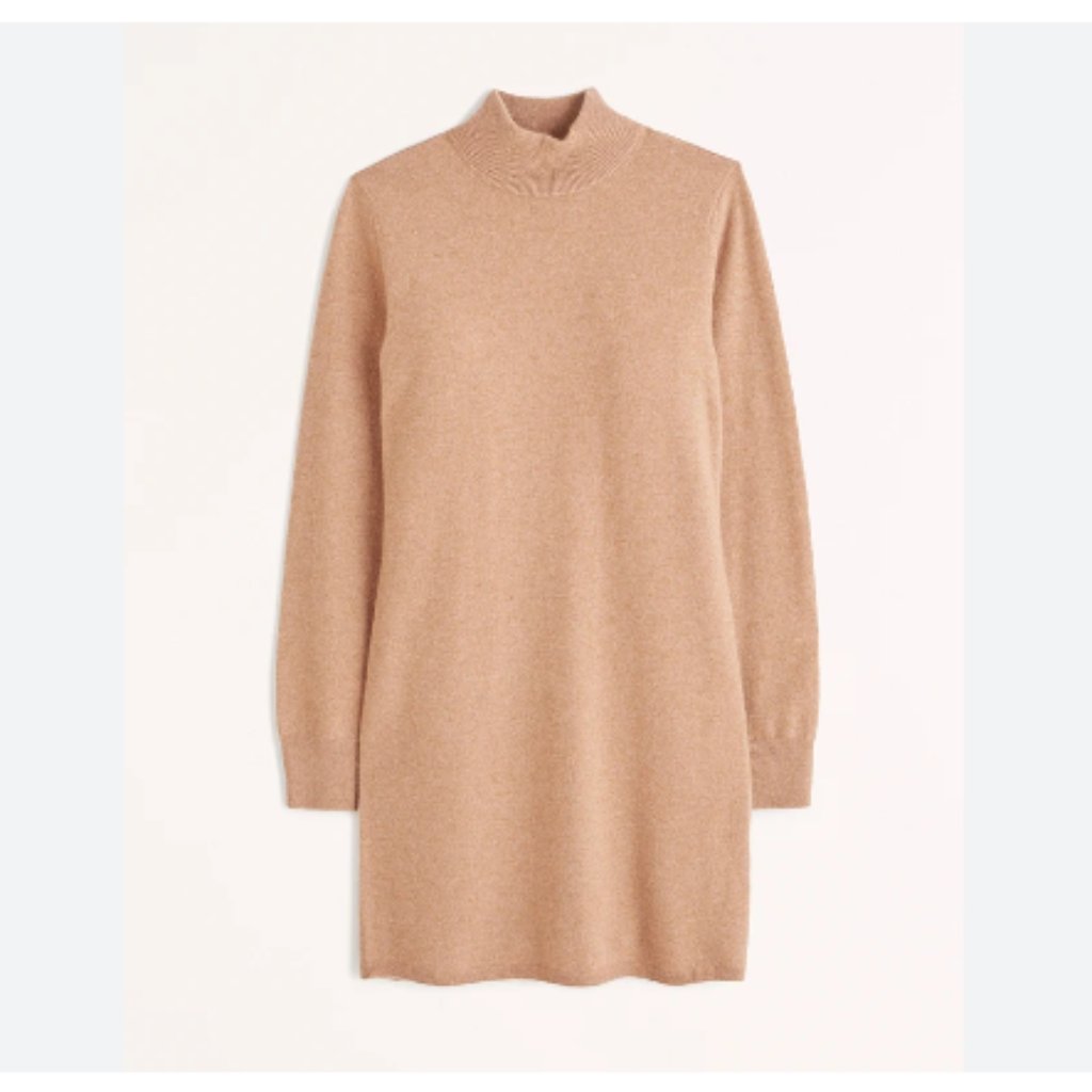Nwt Abercrombie Cashmere-Blend Mockneck Mini Sweater Dress Xsp